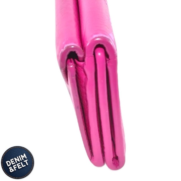 Balenciaga Pink Leather Papier Logo Mini Compact Trifold Wallet | PRELOVED🩷🩷 - Picture 3 of 10